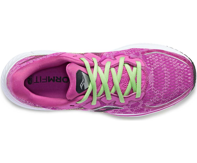 Women's Saucony Omni 20 Running Shoes Purple / Green | Singapore 182MQZA